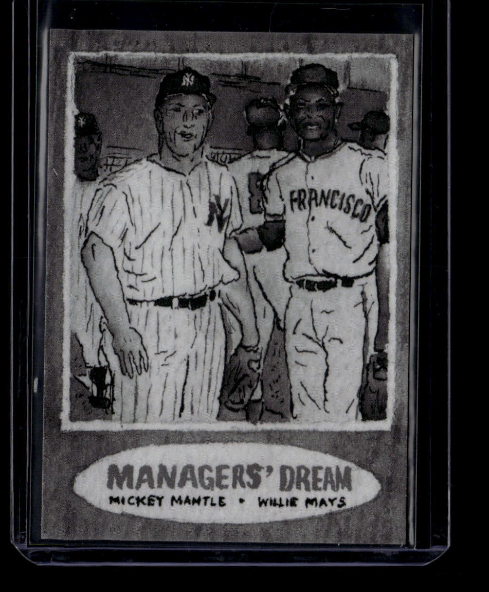 2025 Topps Shoebox Treasures Grayscale Filter 100 Willie Mays Mickey Mantle /75