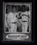 2025 Topps Shoebox Treasures Grayscale Filter 100 Willie Mays Mickey Mantle /75