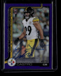SOLD 184281 2025 Topps Chrome Rookie Autograph Purple Refractor Sebastian Castro RC Auto /75