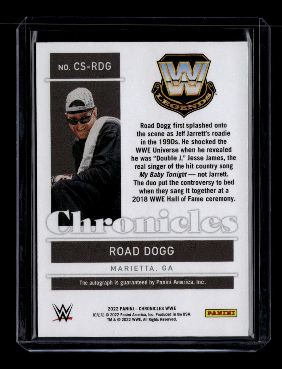 2022 Panini Chronicles WWE Signatures CSRDG Road Dogg Auto