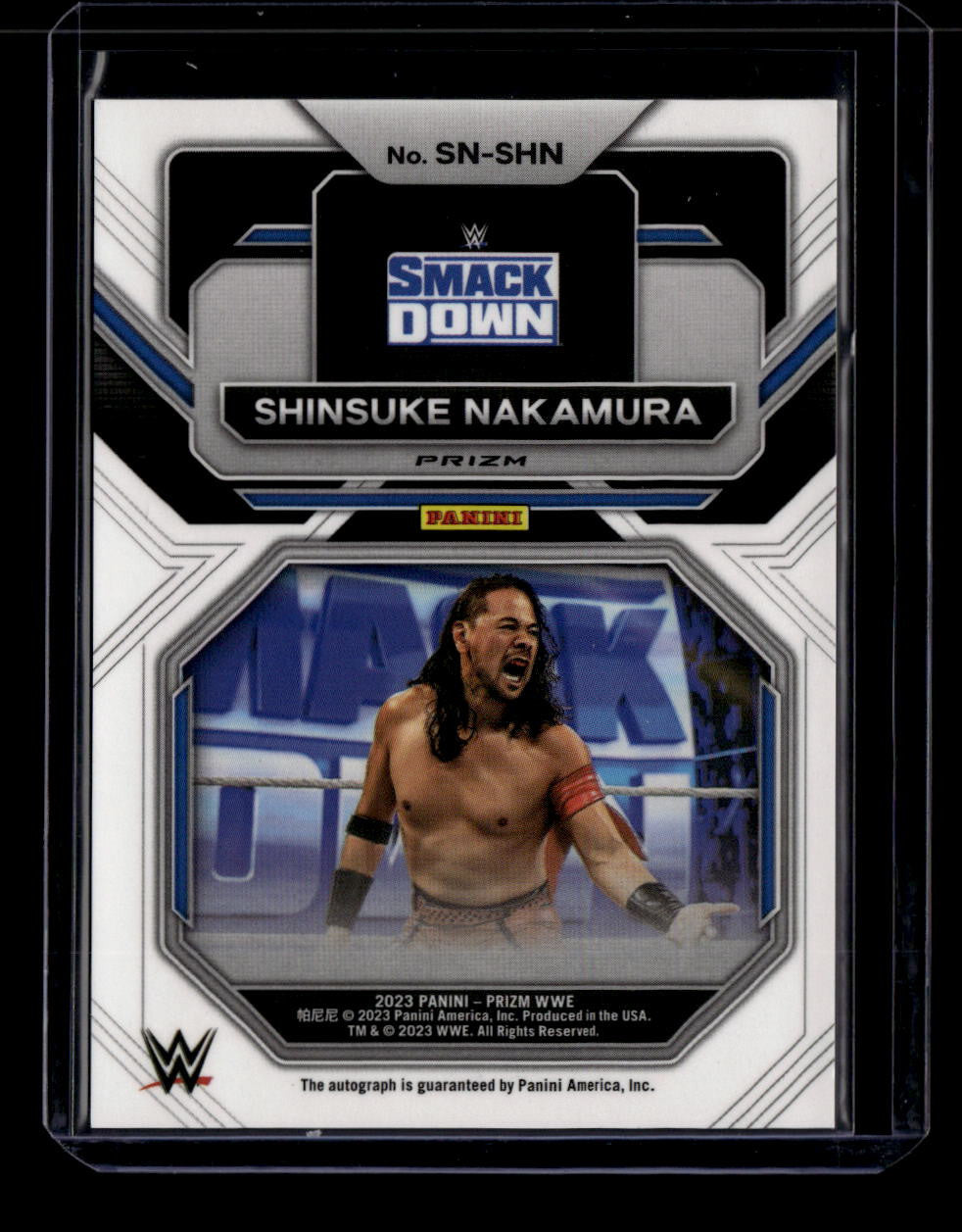 2023 Panini Prizm WWE Sensational Signatures Under Card Shinsuke Nakamura Auto