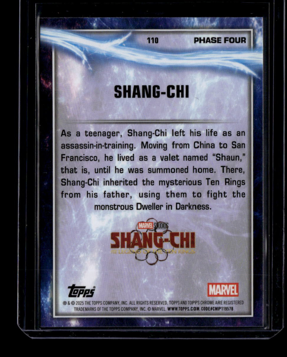 2025 Topps Chrome Marvel Studios Captain America Refractor 110 Shang-Chi 56/76
