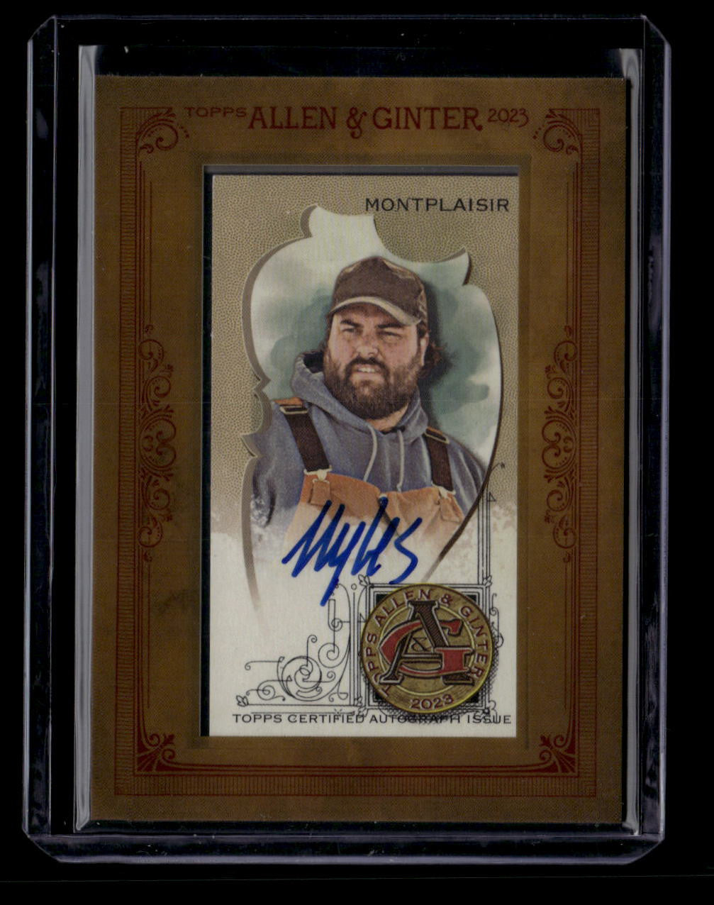 2023 Topps Allen and Ginter Framed Mini Autographs MAMMO Myles Montplaisir Auto