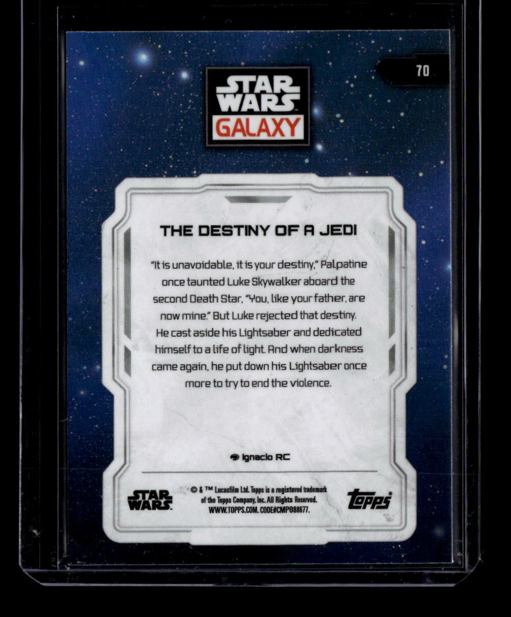 2024 Topps Chrome Star Wars Galaxy Mini Diamond Refractor 70 Destiny of A Jedi