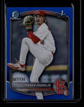 2025 Bowman Chrome Draft Blue Refractor bdc90 Tanner Franklin Rookie 67/150