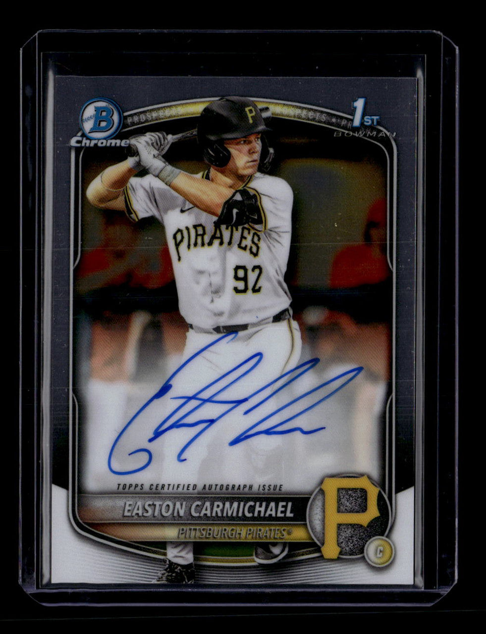 SOLD 184303 2025 Bowman Chrome Draft Autographs CPAECA Easton Carmichael Rookie Auto