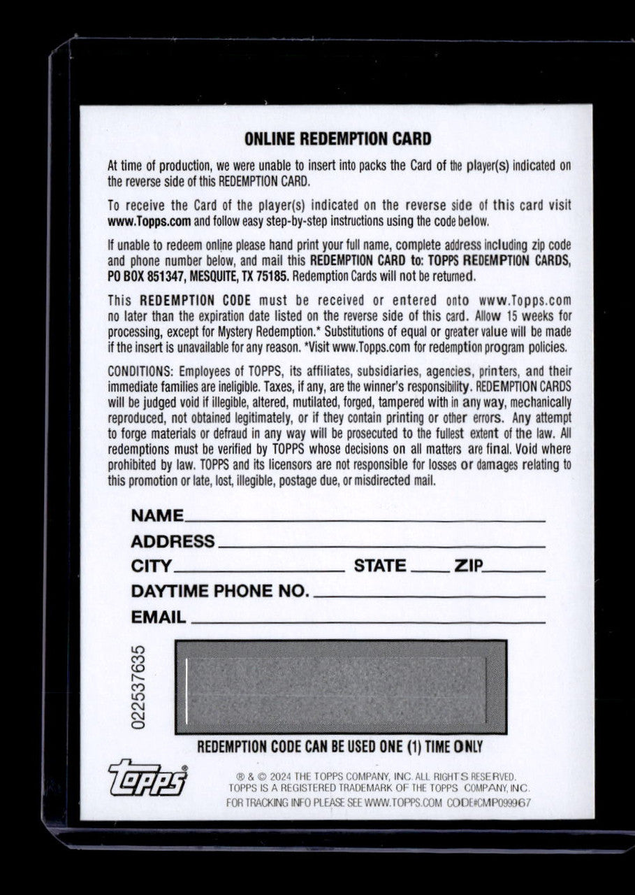 2024 Bowman Chrome Autographs Blue RayWave Refractor Braylin Morel RC Auto /150