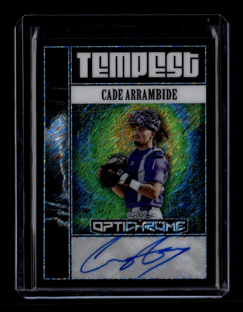 2025 Leaf Optichrome Temptest Autographs Black taca1 Cade Arrambide RC Auto 1/1