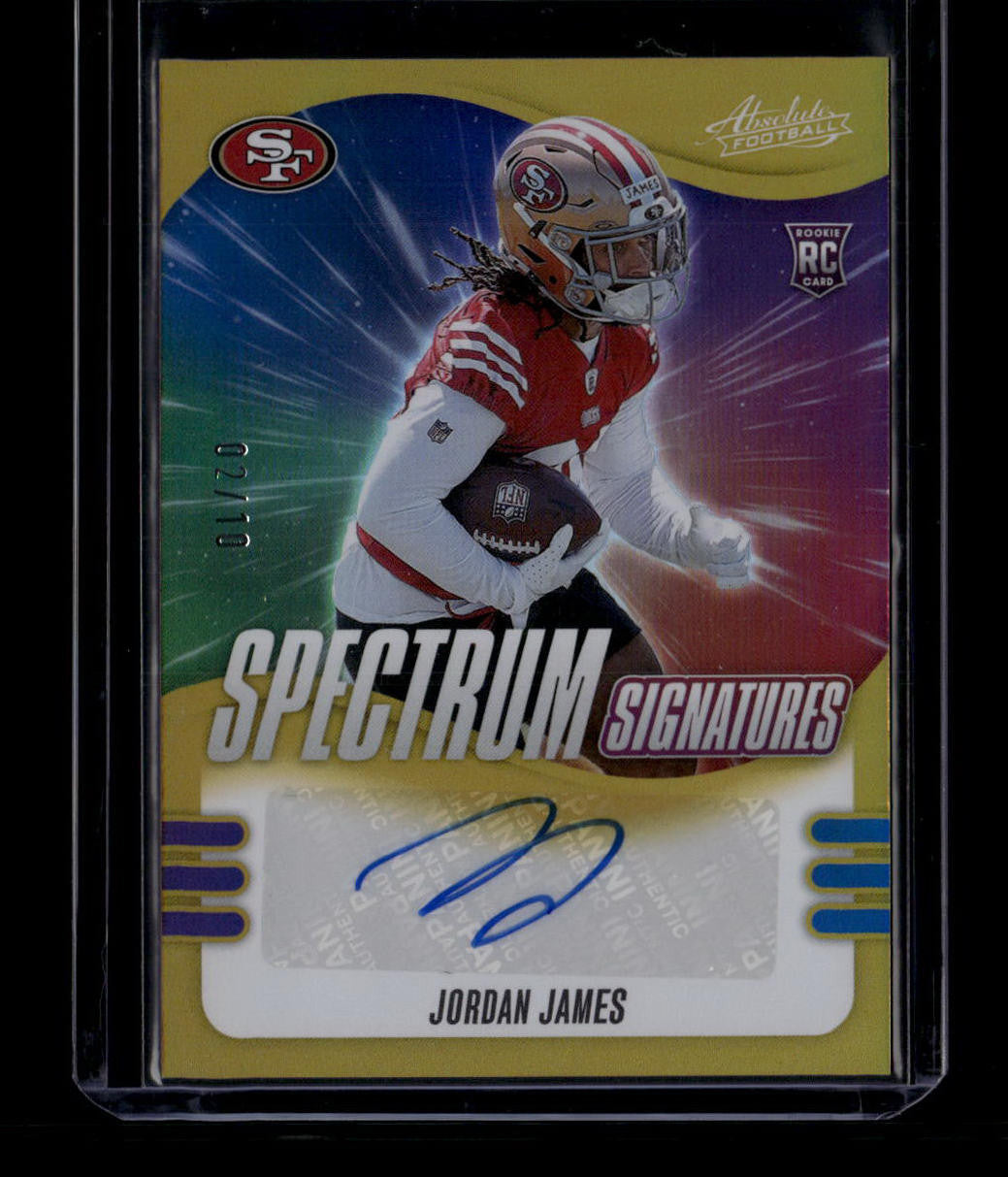 SOLD 184327 2025 Absolute Spectrum Signatures Gold 19 Jordan James Rookie Auto 2/10