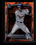 SOLD 184335 2025 Bowman Chrome Draft Sapphire Orange Refractor Landyn Vidourek RC 19/25