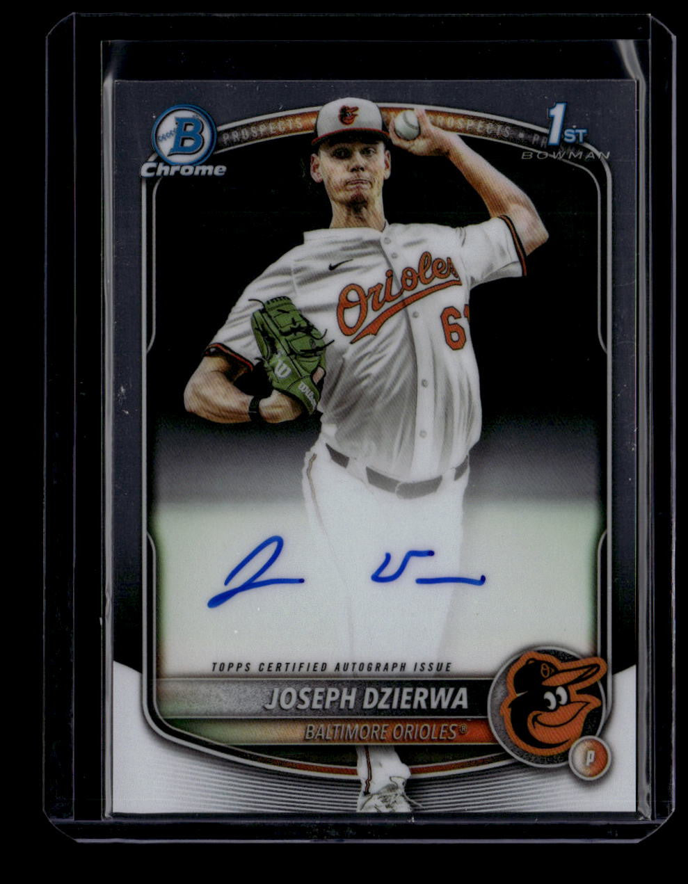 SOLD 184346 2025 Bowman Chrome Draft Autographs CPAJD Joseph Dzierwa Rookie Auto