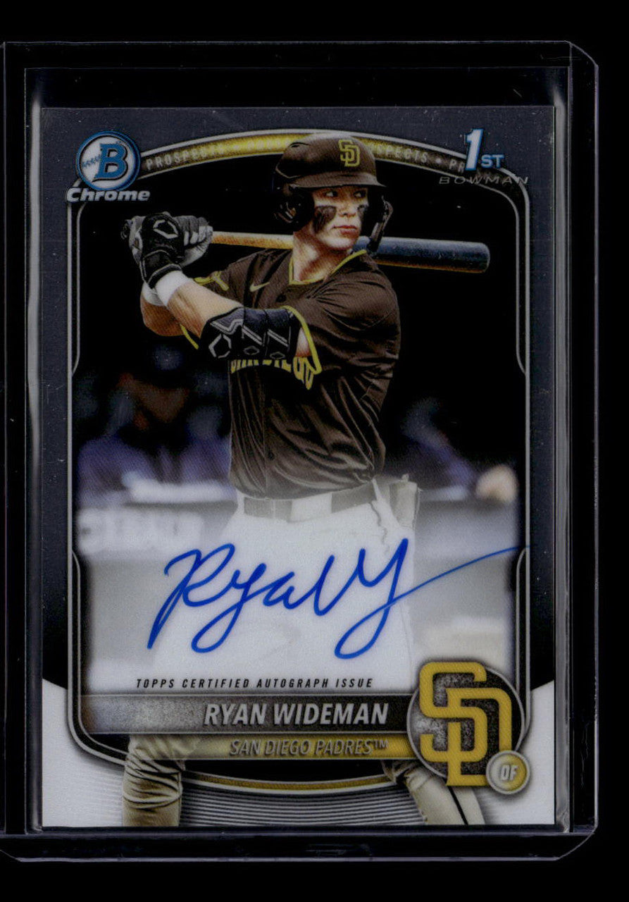 SOLD 184348 2025 Bowman Chrome Draft Autographs CPARW Ryan Wideman Rookie Auto