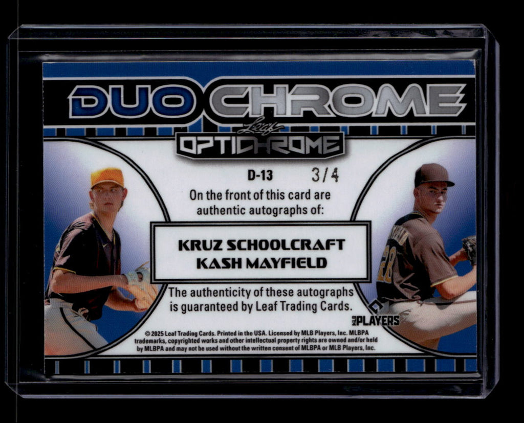 2025 Leaf Optichrome Duochrome Orange Lava Schoolcraft Mayfield RC Dual Auto 3/4