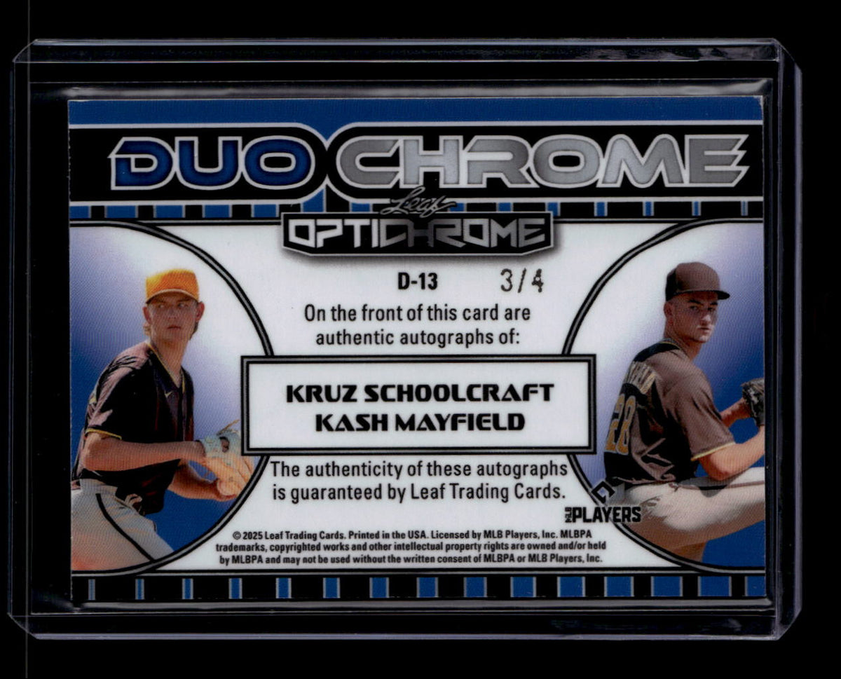 2025 Leaf Optichrome Duochrome Orange Lava Schoolcraft Mayfield RC Dual Auto 3/4