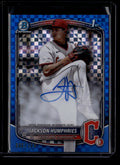 2025 Bowman Chrome Autographs Blue X-Fractor Jackson Humphries Rookie Auto 6/150