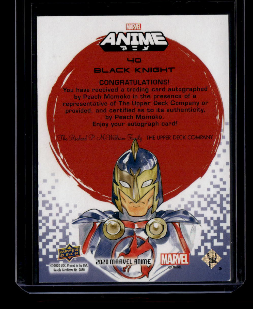 2020 UD Anime Red Foil Artist Autograph 40 Black Knight Peach Momoko Auto 85/120