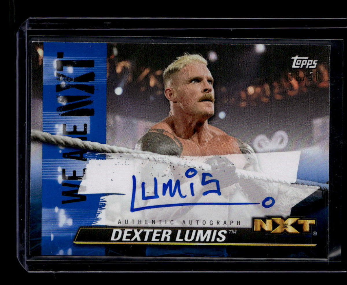 2021 Topps WWE NXT We Are NXT Autographs Blue ADL Dexter Lumis Auto 38/50