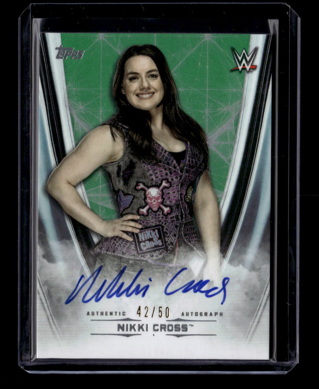 2020 Topps WWE Undisputed Autographs Green ANC Nikki Cross Auto 42/50