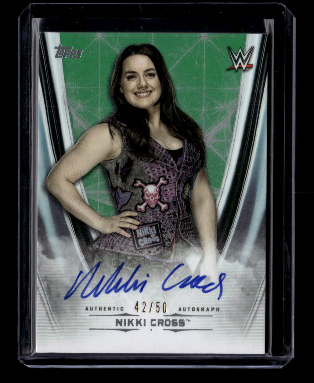 2020 Topps WWE Undisputed Autographs Green ANC Nikki Cross Auto 42/50