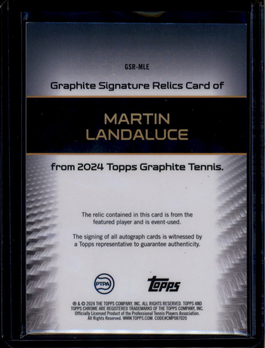 2024 Topps Graphite Signatures Green Refractor Martin Landaluce Relic Auto 21/75