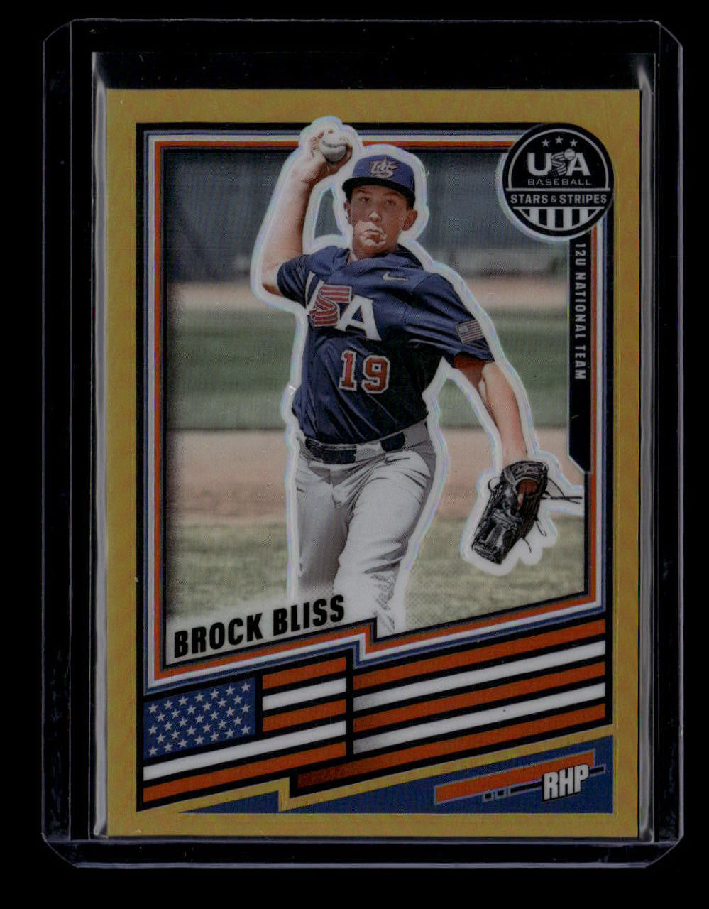 2026 USA Baseball Stars and Stripes Prizm Prizms Gold 14 Brock Bliss Rookie 5/10