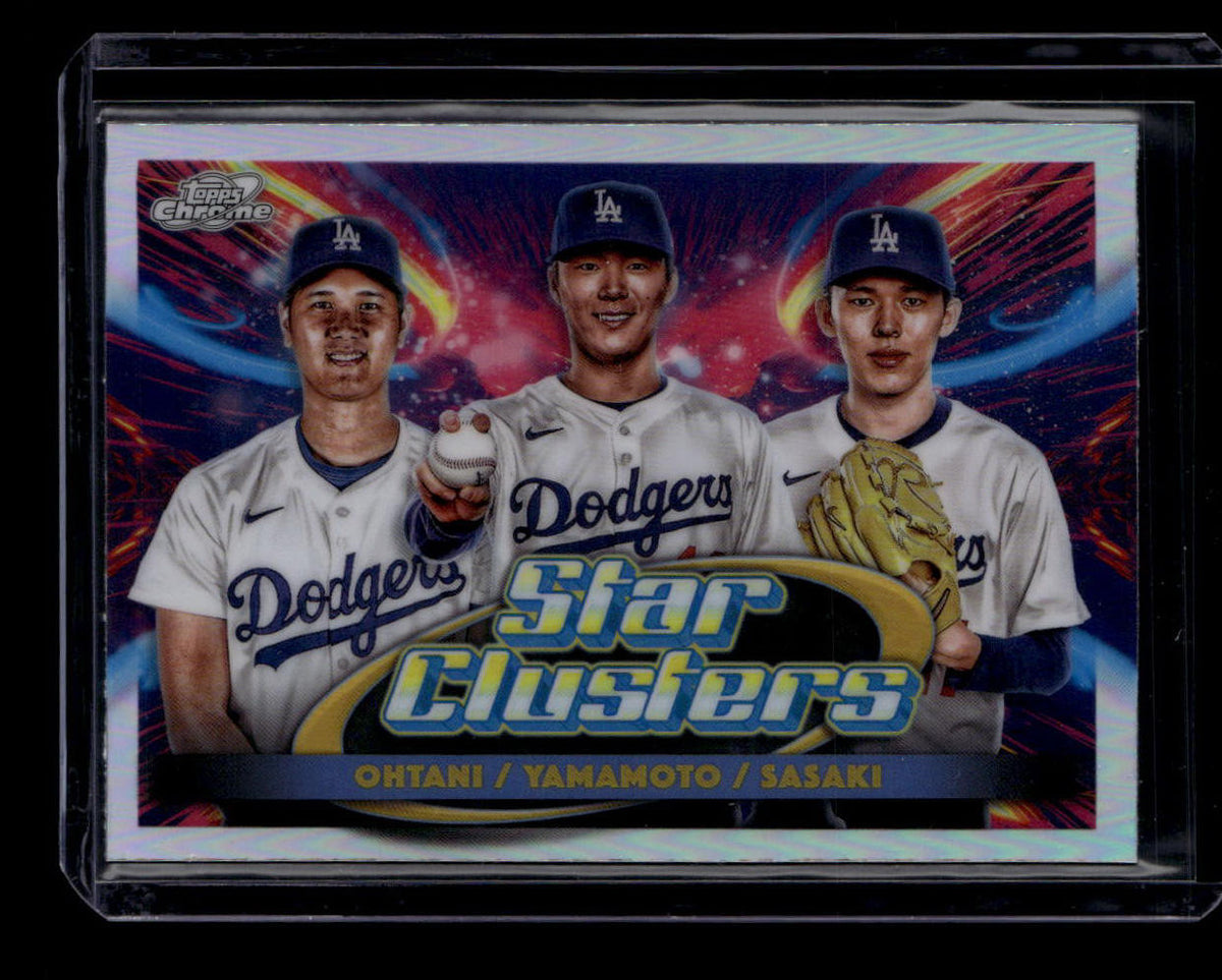 SOLD 184415 2025 Topps Cosmic Chrome Triple Star Clusters Roki Sasaki RC Yamamoto Ohtani 69