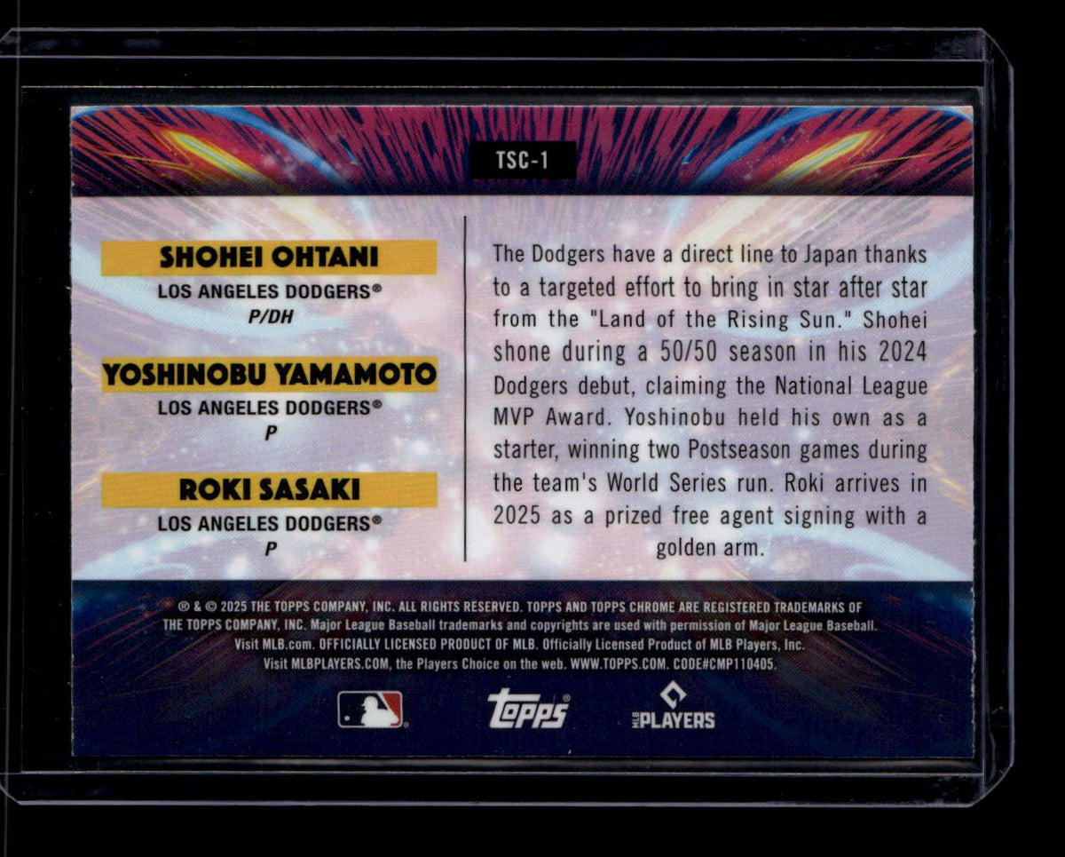 SOLD 184415 2025 Topps Cosmic Chrome Triple Star Clusters Roki Sasaki RC Yamamoto Ohtani 69