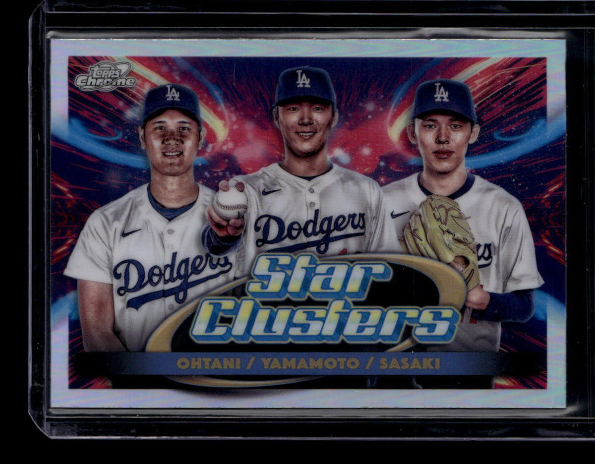 SOLD 184416 2025 Topps Cosmic Chrome Triple Star Clusters Roki Sasaki RC Yamamoto Ohtani 70