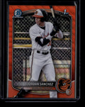 2025 Bowman Chrome Prospects Orange Wave Refractor Jordan Sanchez Rookie 2/25