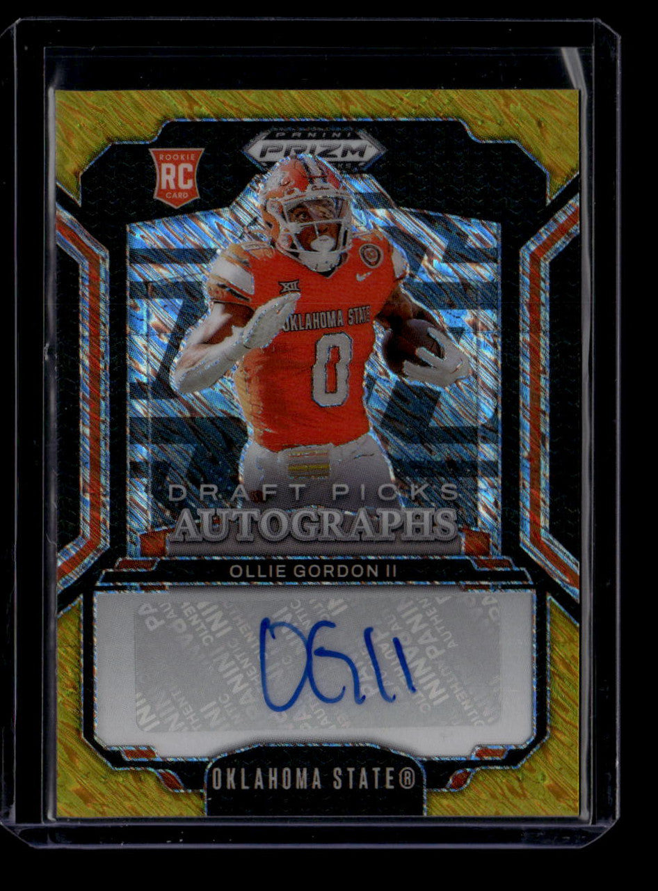 2025 Panini Prizm Draft Picks Autographs Gold Shimmer Ollie Gordon RC Auto 13/15