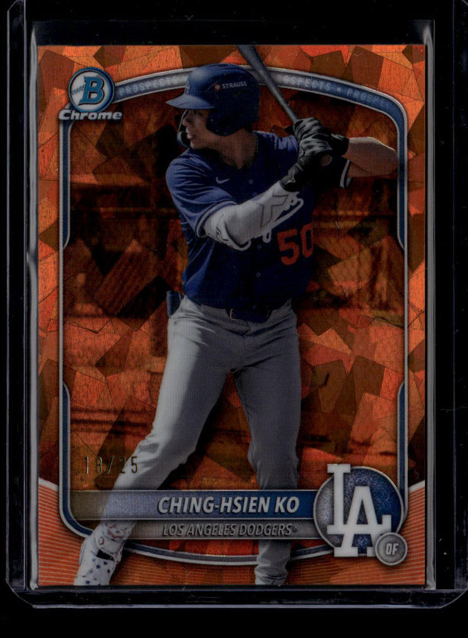 2025 Bowman Chrome Draft Sapphire Orange Refractor Ching-Hsien Ko RC 18/25