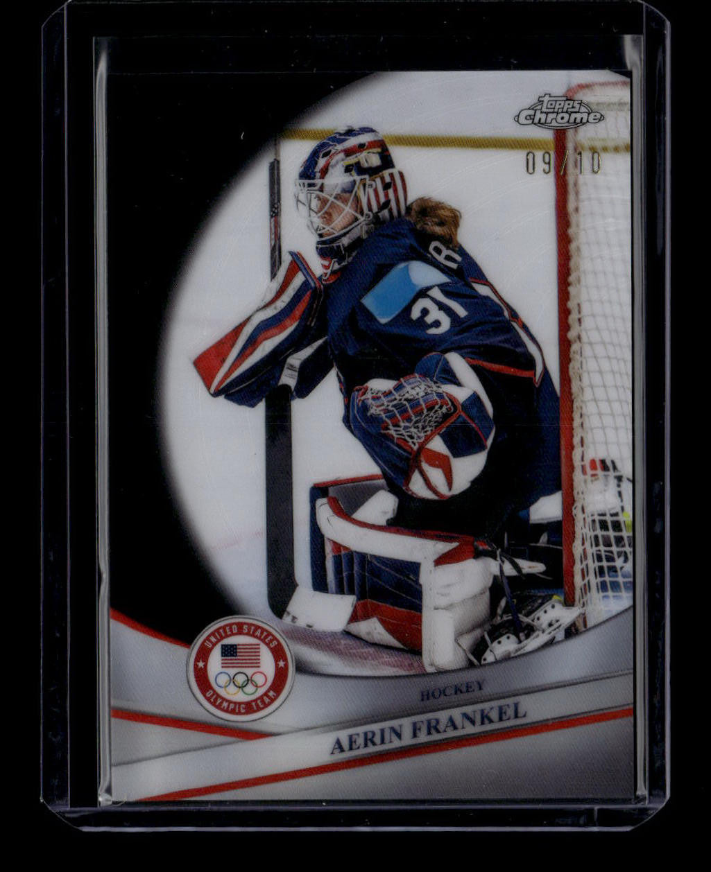 2026 Topps Chrome U. S. Olympic Team Black Refractor 187 Aerin Frankel 9/10