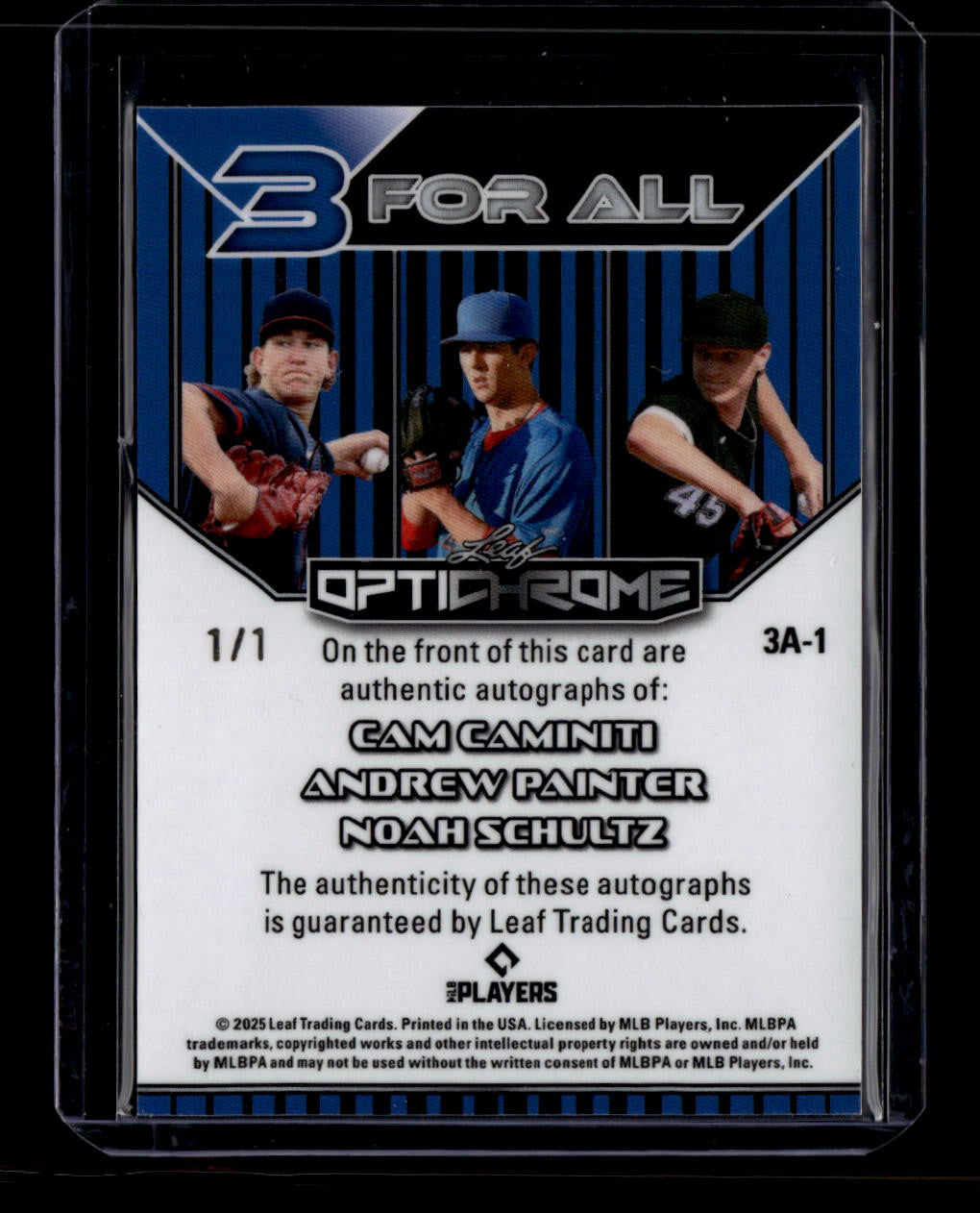 2025 Leaf Optichrome 3 For All Cam Caminiti Painter Schultz Triple RC Auto 1/1