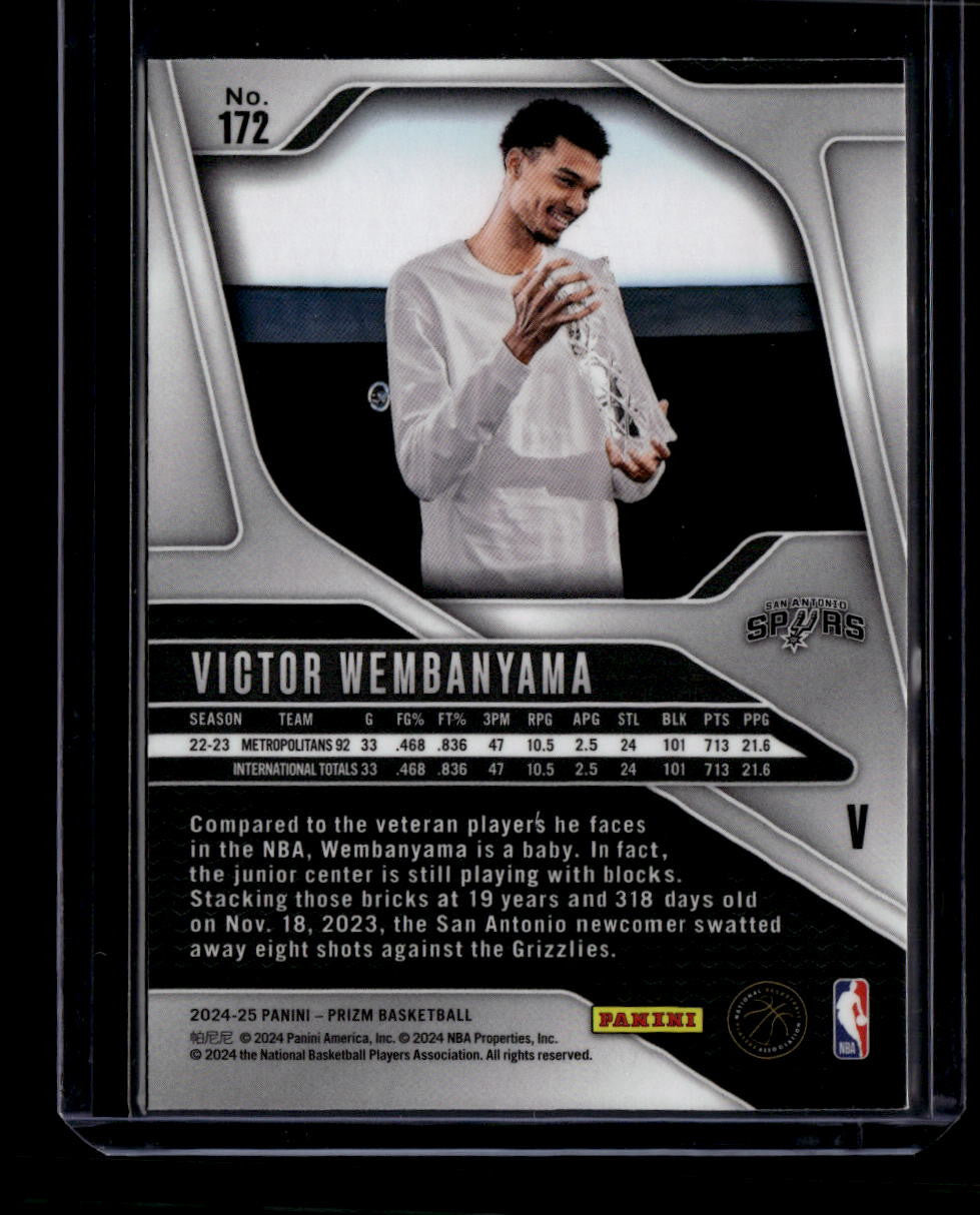 SOLD 184554 2024-25 Panini Prizm Variations 172 Victor Wembanyama SP