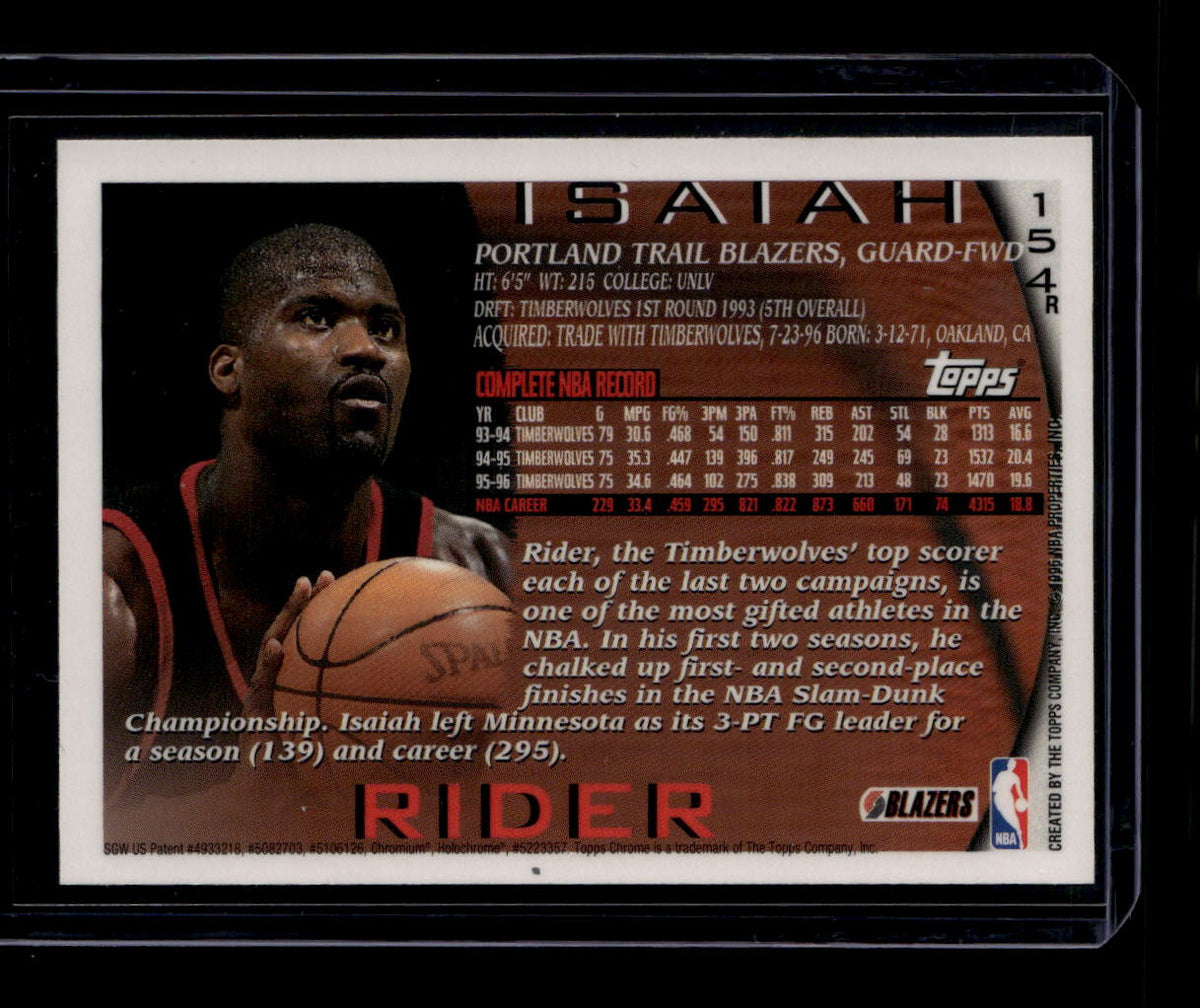 1996-97 Topps Chrome Refractor 154 Isaiah Rider