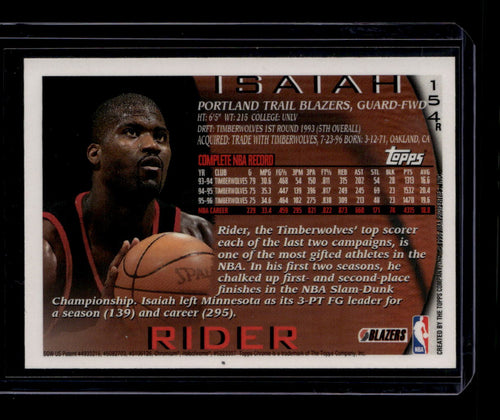 1996-97 Topps Chrome Refractor 154 Isaiah Rider