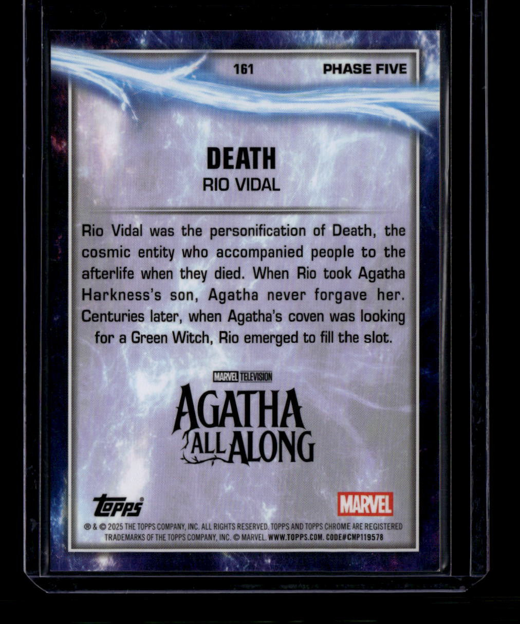 2025 Topps Chrome Marvel Studios Orange Refractor 161 Rio Vidal Death 18/25