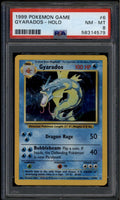 1999 Pokemon Base Unlimited 6 Gyarados HOLO R PSA 8 NM-MT