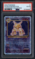 2002 Pokemon Legendary Collection Reverse Foil 1 Alakazam HOLO R PSA 4 VG-EX