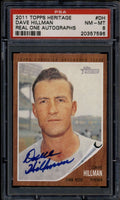 2011 Topps Heritage Real One Autographs DH Dave Hillman Auto PSA 8 NM-MT