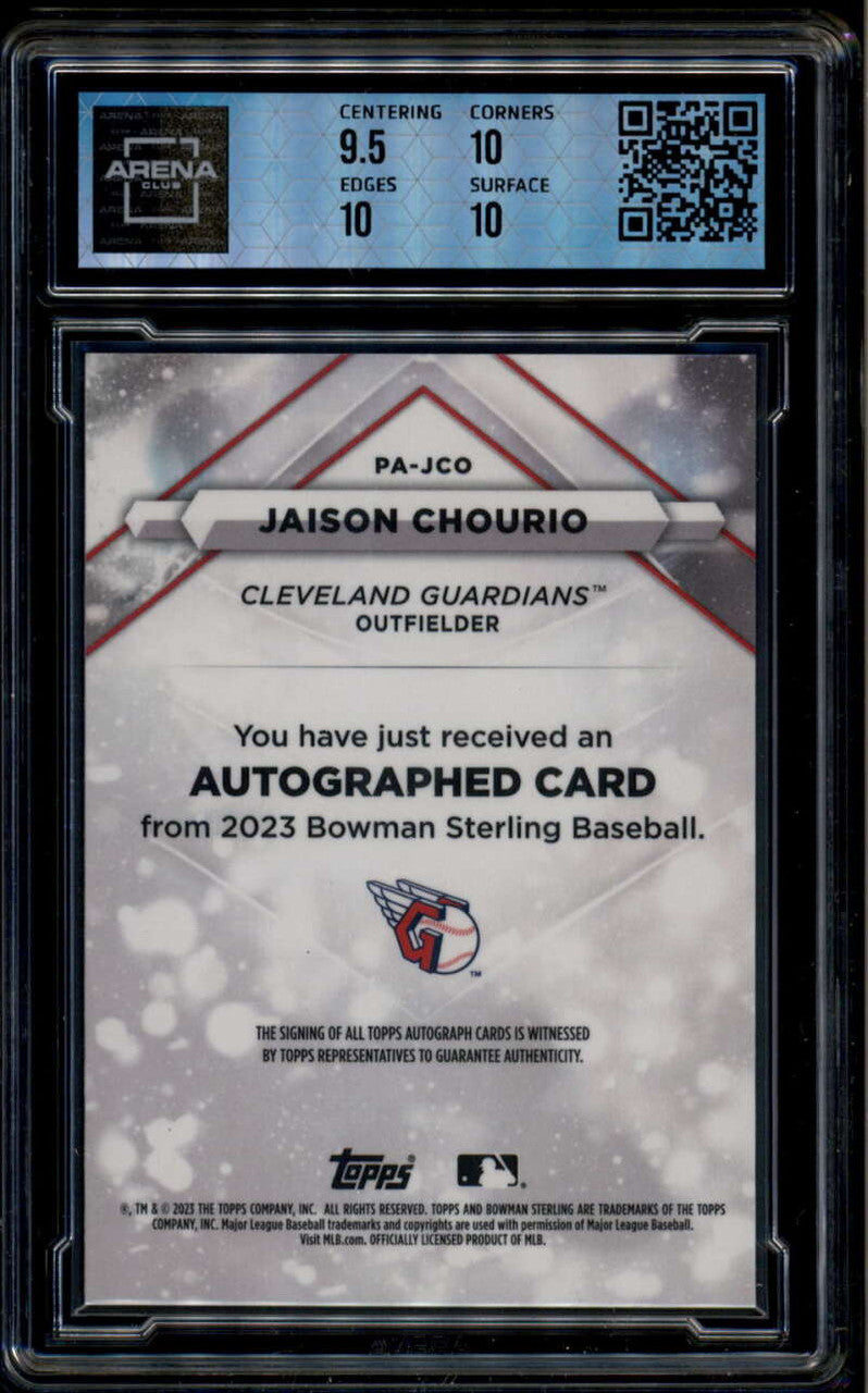 2023 Bowman Sterling Wave Refractor Jaison Chourio RC Auto 89/125 ARENA 10 GEM