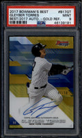2017 Bowman's Best Autographs Gold Refractor Gleyber Torres RC Auto 47/50 PSA 9