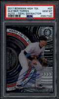 2017 Bowman High Tek Autographs Diffractor Gleyber Torres RC Auto 113/199 PSA 10