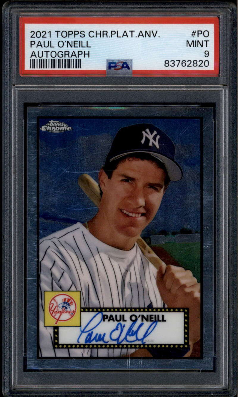 2021 Topps Chrome Platinum Anniversary Autographs Paul Oneill Auto PSA 9 MINT