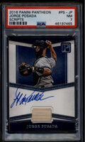 2016 Panini Pantheon Scripts Materials 34 Jorge Posada Bat Auto 18/25 PSA 7 NM