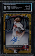 2025 Bowman Chrome Autograph Gold Refractor Andrew Morris RC Auto 48/50 ARENA 9