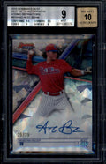 2018 Bowman's Best of 18 Autographs Atomic Refractor Alec Bohm RC Auto /25 BGS 9