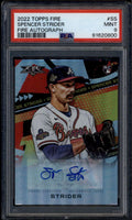 2022 Topps Fire Autographs FASS Spencer Strider Rookie RC Auto PSA 9 MINT