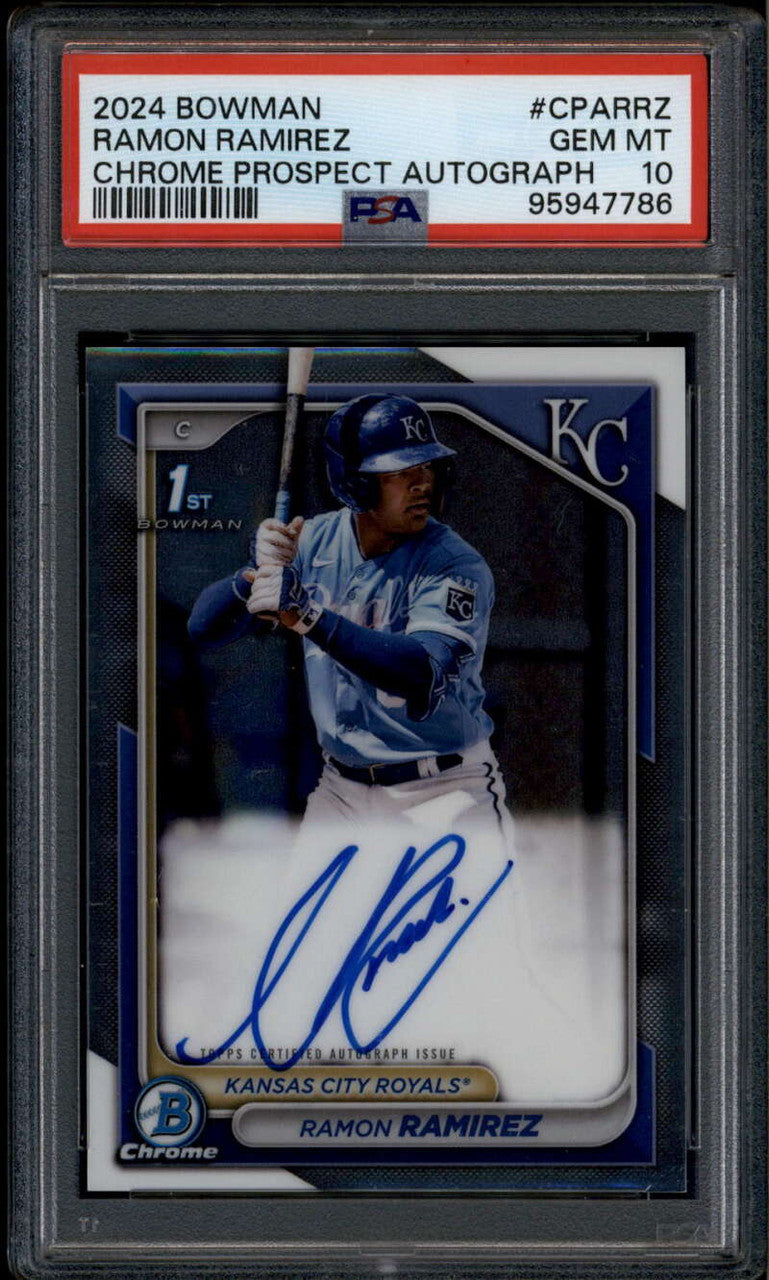 SOLD 185044 2024 Bowman Chrome Prospect Autographs Ramon Ramirez Rookie RC Auto PSA 10