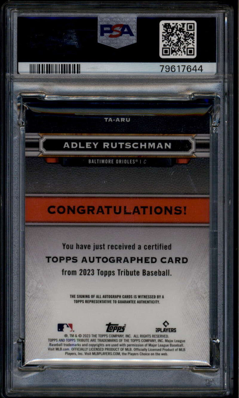 2023 Topps Tribute Autographs Blue TAARU Adley Rutschman Rookie RC Auto 87/150